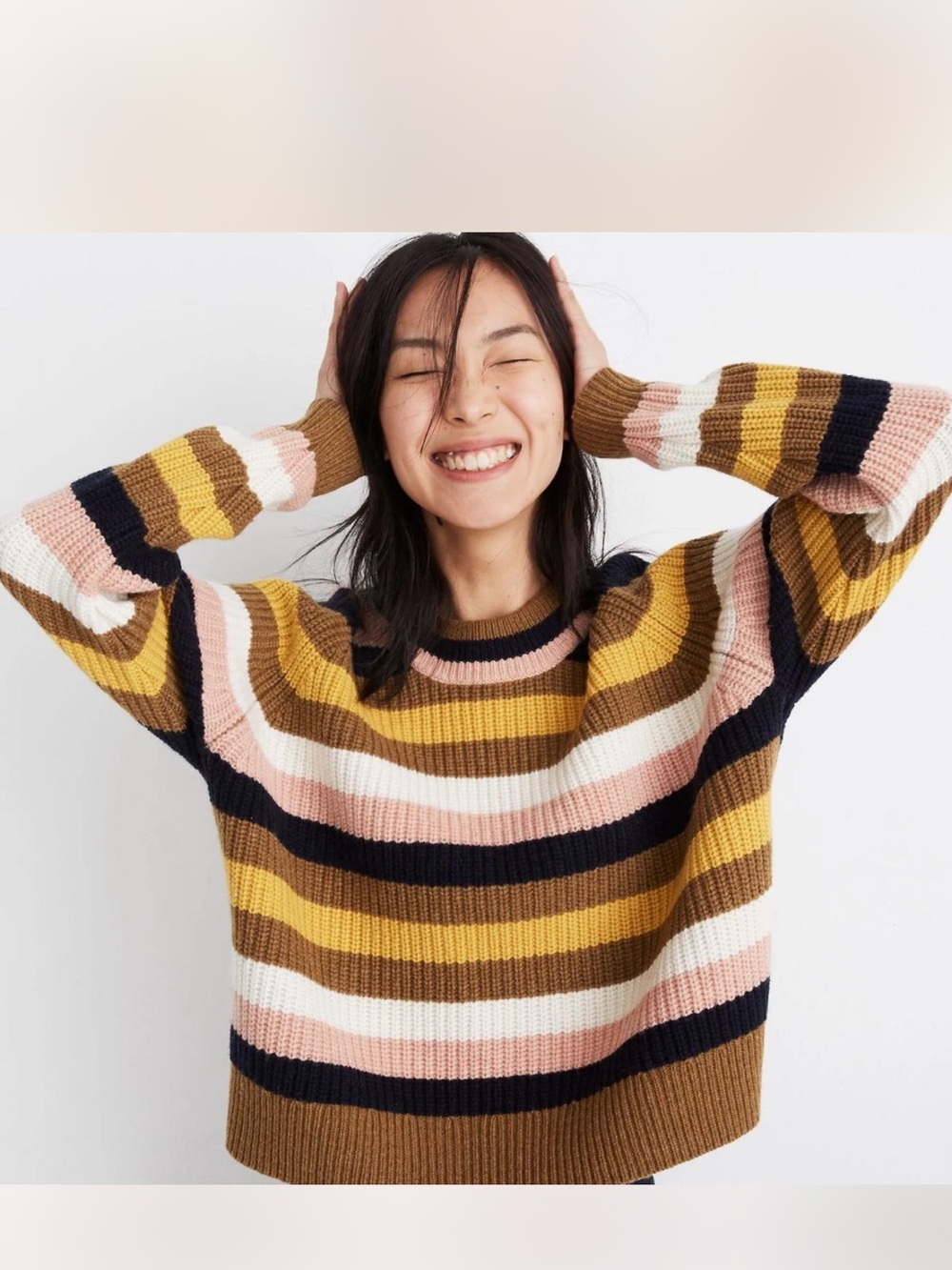 Madewell Striped Crewneck Sweater
